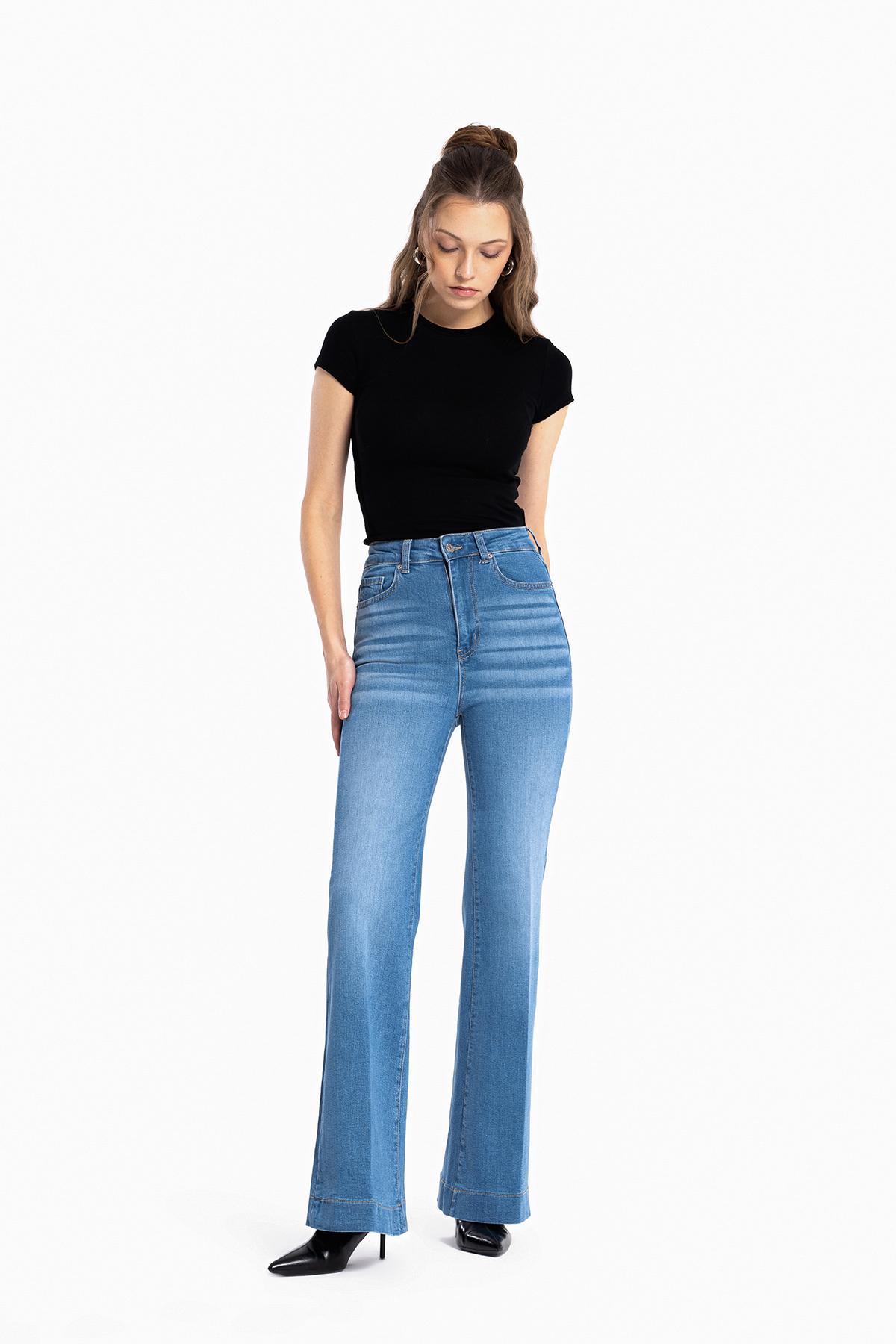 Ön Ütüli ispanyol paça pantolon 