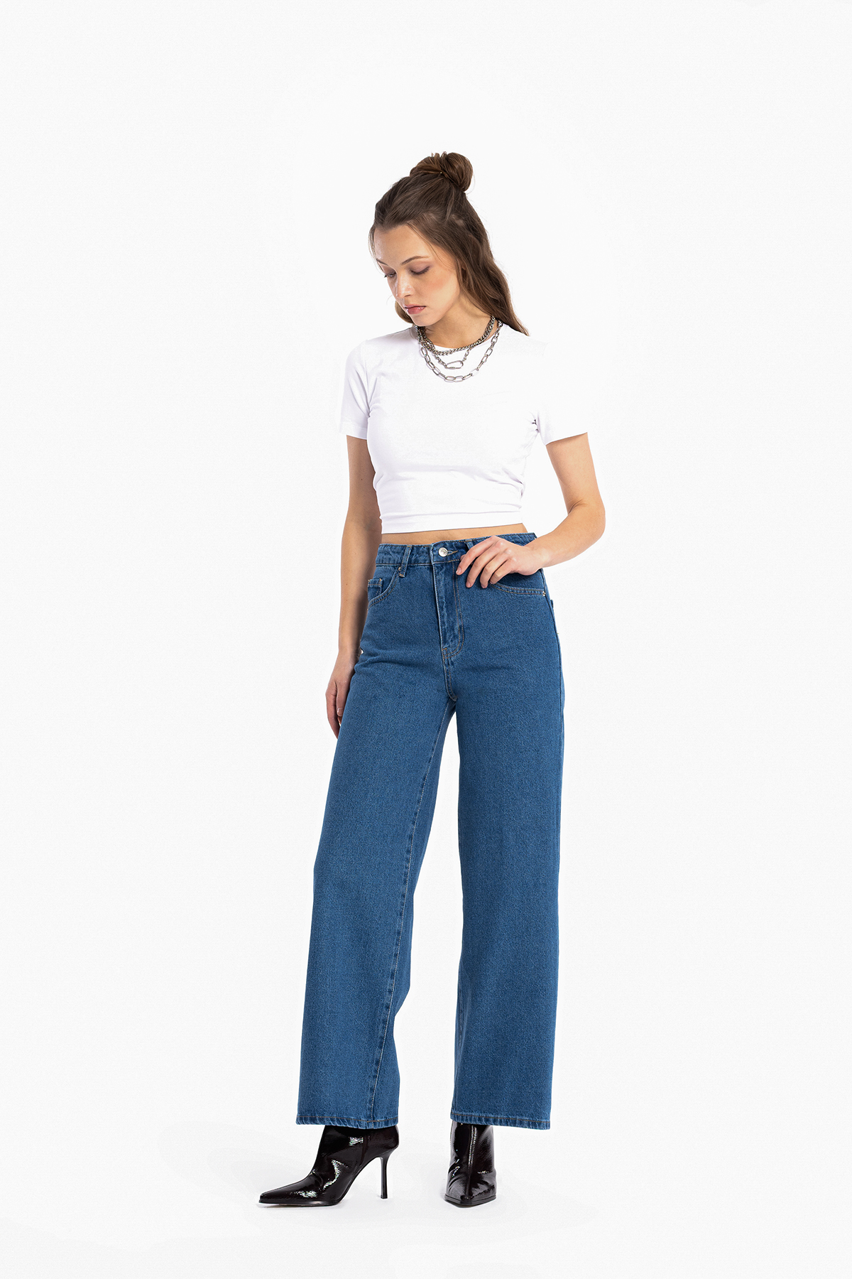 Düz yıkama Palazzo